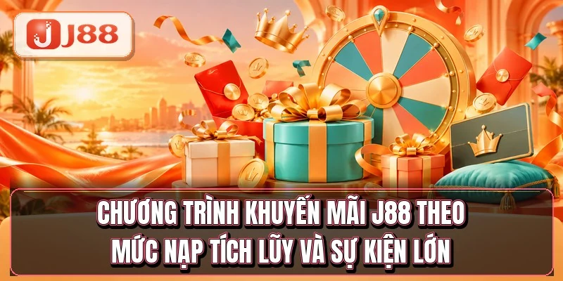 Chương trình khuyến mãi J88 theo mức nạp tích lũy và sự kiện lớn