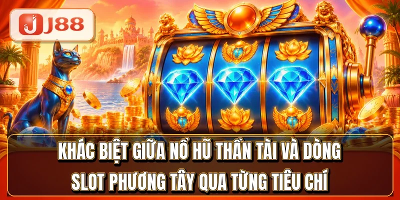 Nổ Hũ Thần Tài - 7 Tựa Game Đỏ Vàng Hot Nhất 4 Khác biệt giữa nổ hũ thần tài và dòng slot phương Tây qua từng tiêu chí