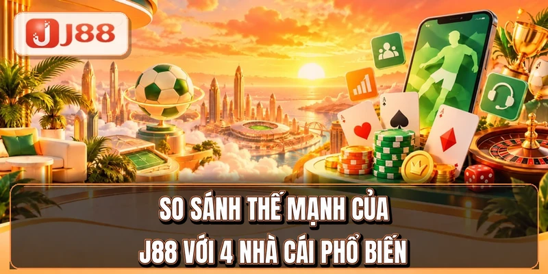 So sánh thế mạnh của J88 với 4 nhà cái phổ biến So sánh thế mạnh của J88 với 4 nhà cái phổ biến